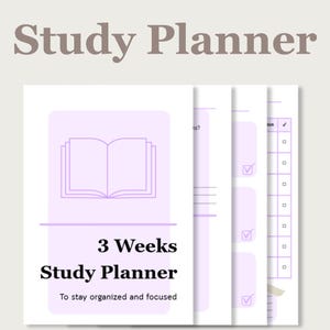 3-Week Study Planner for High School Students – Digital Printable Weekly Study Planner