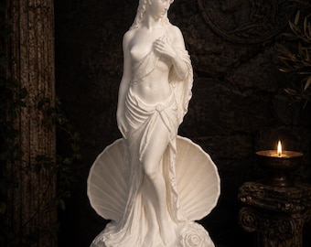 Venus Statue, Aphrodite Statue, Greek Goddess Sculpture, Roman Mythology Decor, Birth of Venus, Feminine Home Decor, Altar Decor