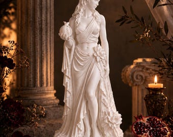 Persephone Statue, Persephone Altar, Greek Goddess Sculpture, Greek Mythology Decor, Goddess Figurine