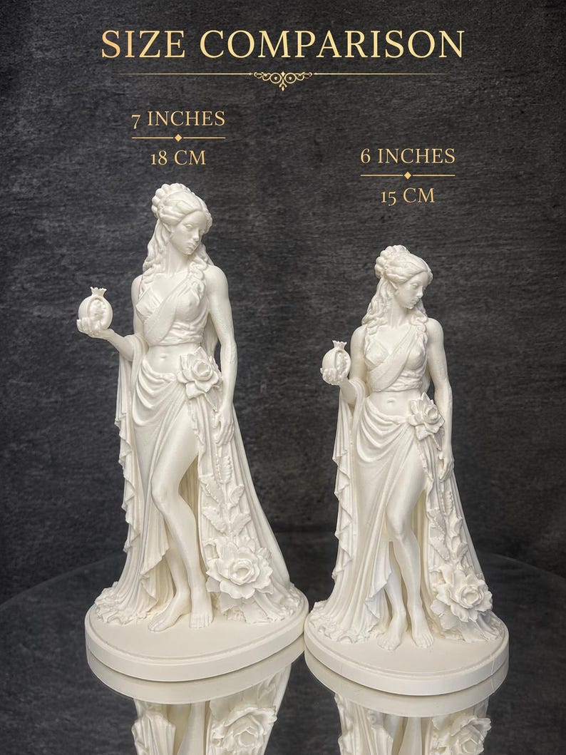 Posąg Persefony, Ołtarz Persefony, Rzeźba greckiej bogini, Dekoracje mitologiczne, Figurka bogini zdjęcie 3