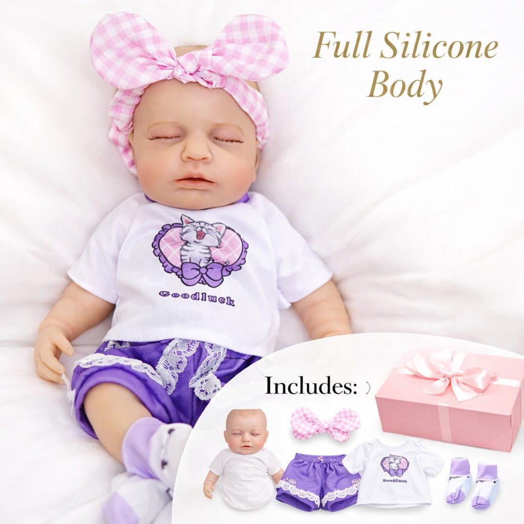 20 Inch Full Silicone Baby Doll Drink & Wet Reborn Doll Realistic Baby ...