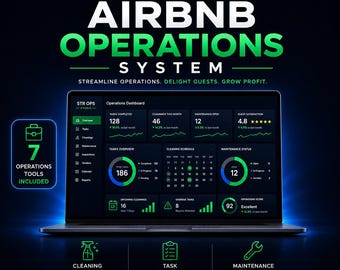 Airbnb Operations System | STR Management Dashboard for Hosts, Cleaning, Maintenance & Daily Operations