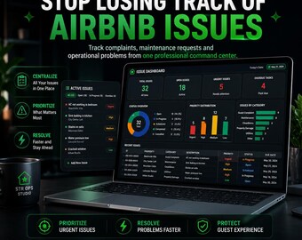 Airbnb Issue Management System | Maintenance Tracker, Guest Complaint Log & Operations Dashboard
