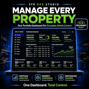 Airbnb Multi Property Dashboard | Portfolio Management System for Hosts & Property Managers | STR Operations Tracker