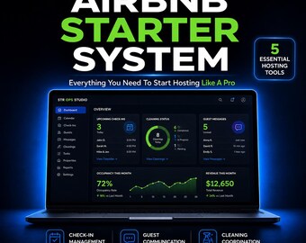 Airbnb Starter Operations System | STR Management Dashboard for Hosts | Cleaning, Check-Ins & Guest Workflow