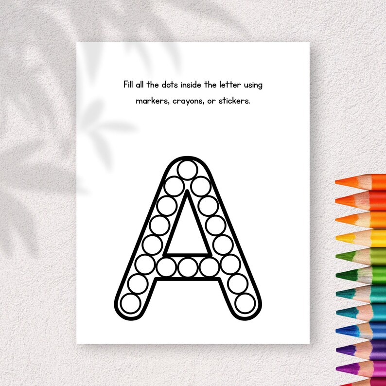 Alphabet Dot Marker Worksheets – Uppercase, Lowercase Coloring Pages ...