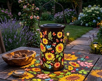 Sunflower Solar Lantern, Outdoor Waterproof Garden Light Decor
