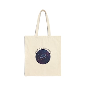 Borsa "Built for the Stars", toppa "Space Mission", astronauta, razzo, scienza cosmica, nerd