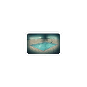 May include: A digital illustration of a swimming pool, viewed from above, with a rectangular shape and blue water. The pool has a diving board and ladders. The words "POOL AREA" are visible above the pool. The date and time are displayed at the bottom.