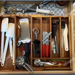 Wooden Silverware Organizer, Drawer Divider, Wooden Cutlery Tray, Utensil Organizer, Kitchen Optimization, Cutlery Drawer, Utensil Holder
