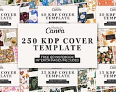 250 KDP cover template, KDP Journal Template, KDP Canva Templates, kdp Notebook Covers, Kdp composition cover, kdp interior, kdp book cover
