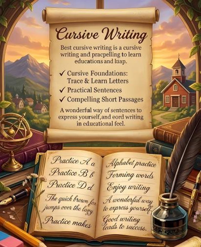 Cursive Inkwell Cursive Writing for Students in 3rd to 6th Grade Sentences Letters ...