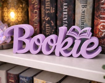 Bookie Schriftzug 3D Druck Bücherregaldeko