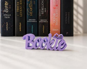 Bookie Schriftzug 3D Druck Bücherregaldeko