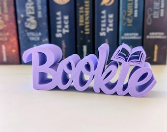 Bookie Schriftzug 3D Druck Bücherregaldeko