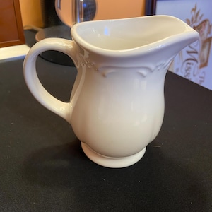 Pfaltzgraff Creamer Pitcher Filigree Style Vintage Stoneware Creamer Rustic Farmhouse Kitchen Decor Replacement Piece
