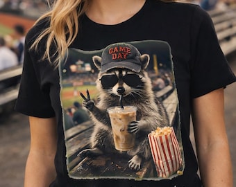 Literalmente una criatura de las gradas Mapache Palomitas de maíz Béisbol Mamá PNG