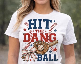 Golpea la maldita pelota PNG, Lazo de mamá de béisbol PNG, Diseño de camiseta de béisbol vintage, Gráfico de béisbol para el día del partido PNG