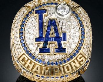Anillo de campeonato de béisbol de Los Ángeles personalizado / Regalo personalizado para el aficionado del equipo azul