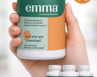 Opakowanie 3 kapsułek Emma Gut Health Support – wspomagających zdrowie jelit