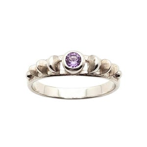 Lotus Flower Ring: Amethyst Spiritual Jewelry (Sterling Silver)