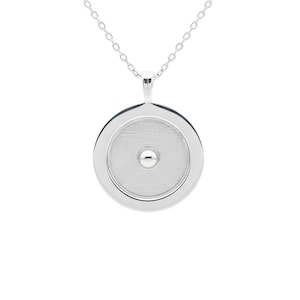 Circumpunct Necklace: Spiritual Silver Pendant (Minimalist Design)