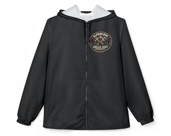 Chaqueta cortavientos AlpenCore para hombre: chaqueta de trabajo artesanal para exteriores con logotipo vintage, chaqueta de transición robusta para hombres de verdad.