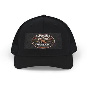 Alpinecore Skull Patch Snapback Cap - Embroidered Trucker Cap, Tradesman Style, Workwear Hat, Unisex Streetwear, Gift for Tradesmen image 2