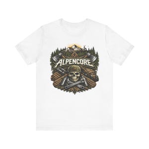 ALPENCORE T-Shirt Unisex Urban Workwear Streetwear Forest Style Graphic Tee Minimal Street Fashion Outdoor Hip Hop Vibes