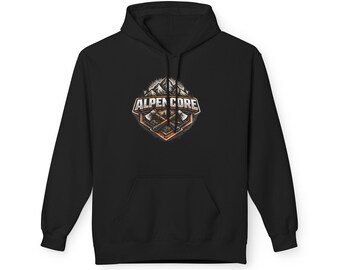 Sudadera con capucha AlpenCore Logo – Ropa urbana para hombre, estilo minimalista de ropa de trabajo, suéter de obrero, sudadera con capucha de marca limpia Austria