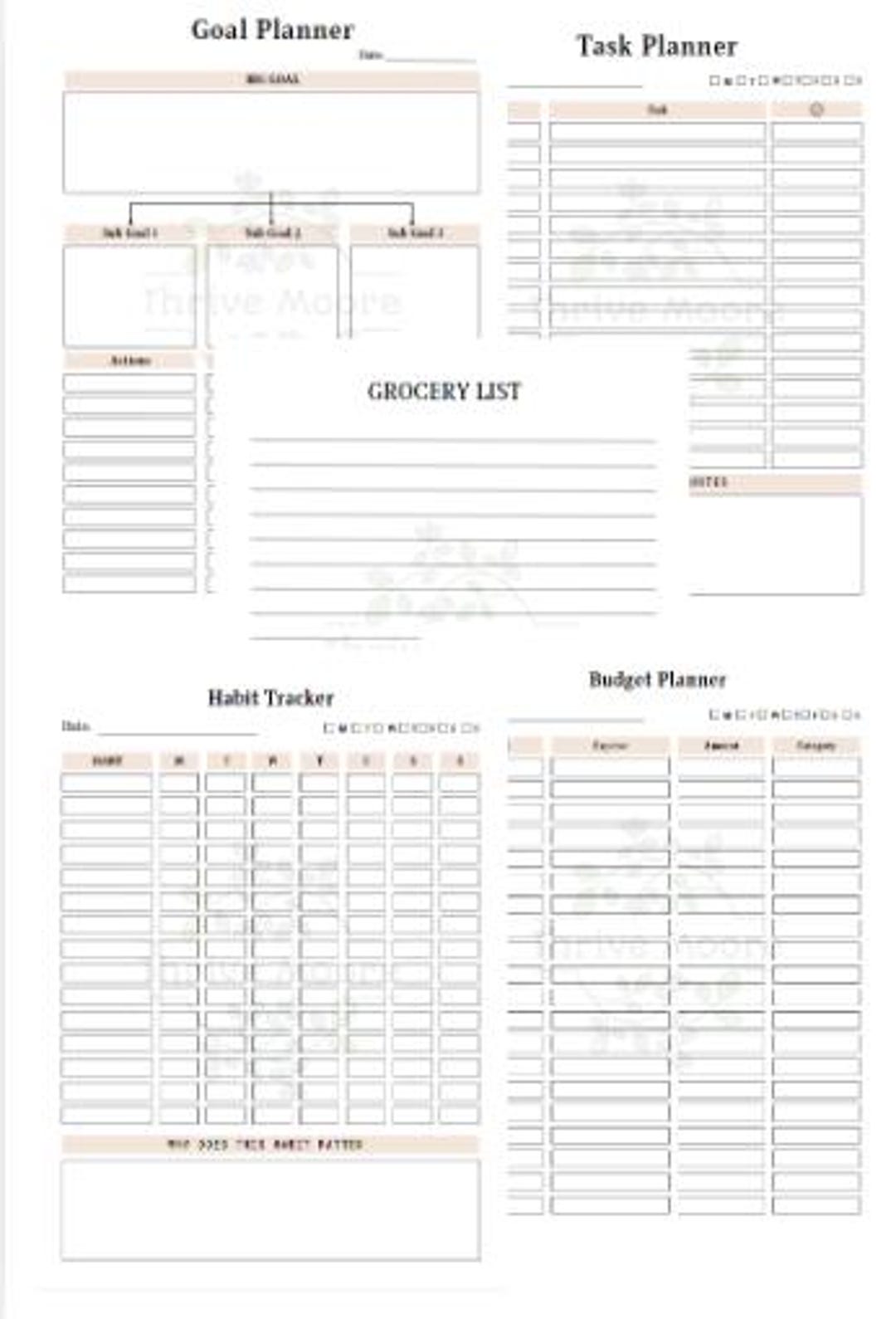 Busy Mom Printable Planner Bundle - Etsy