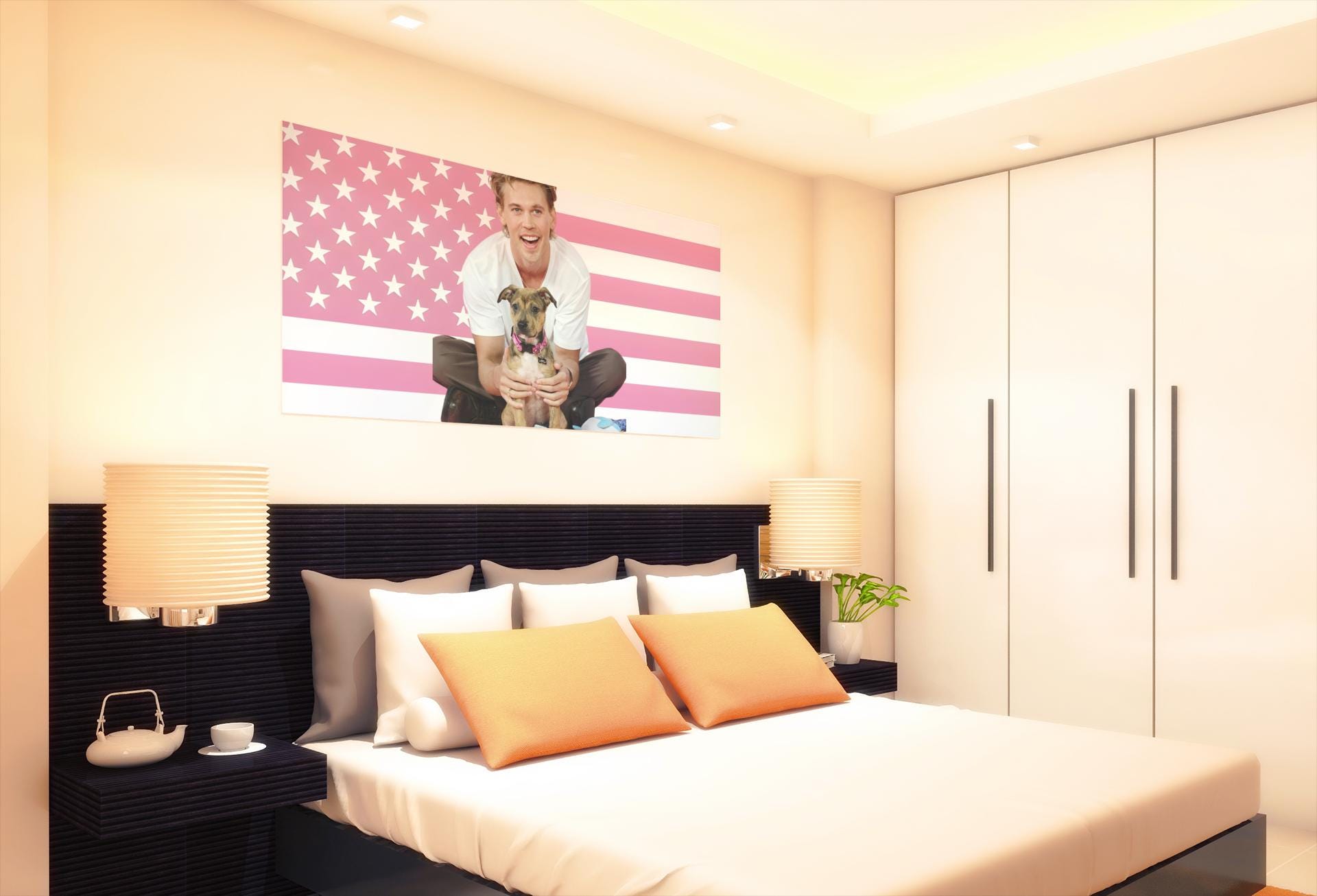 Austin Butler Pink Aesthetic Wall Flag – Celebrity Fan Room Decor ...