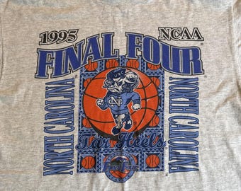 Vintage UNC Tar Heels Final Four T-Shirt Mens XL 1995 North Carolina Basketball