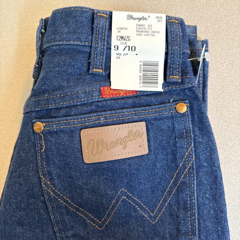 VTG Wrangler Cowboy Cut Jeans Womens Size 9/10x34 Classic Fit 90s 12MWZG New image 1