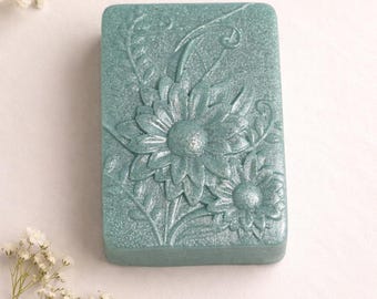 Jabón de glicerina de hierba dulce, jabón de arcilla con sal, miel y avena, jabón corporal exfoliante hecho a mano.