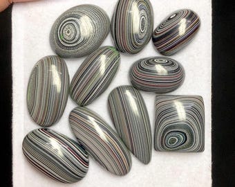 フォーダイト宝石 24x22x6mm、天然層状デトライト瑪瑙 14.55カラット