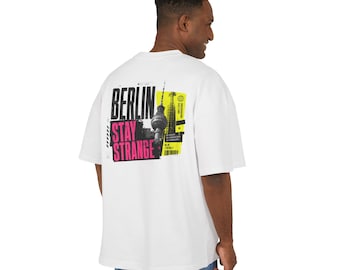 Berlin Stay Strange Tee | TV Tower Neon Collage, City Graphic Shirt - Techno - darktechno - Rave