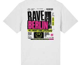 RAVE Berlin T Shirt - Techno Berlin Underground - Subculture Berlin - Organic Heavy Shirt