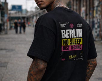 Berlin No Sleep Just Techno Tee | Music City Rave Poster Shirt