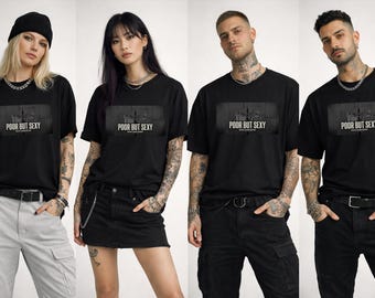 Techno Poor But Sexy T-Shirt | Techno music T-shirt: retro pop art rave outfit | Berghain outfit | Berlin techno outfit | Berlin underground