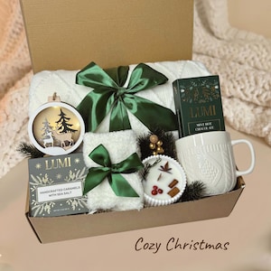 Julklappsbox för kvinnor, presentkit för högtider, hygge- och vintervårdspaket med ljus, julklapp till kollega, tackpresent