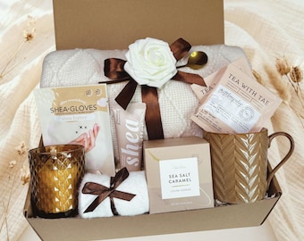 Sympathy Gift Basket for Women, Surgery Recovery Box for Her, Encouragement Care Package, Sending Healing Vibes Gift Box, Blunket Mug Set