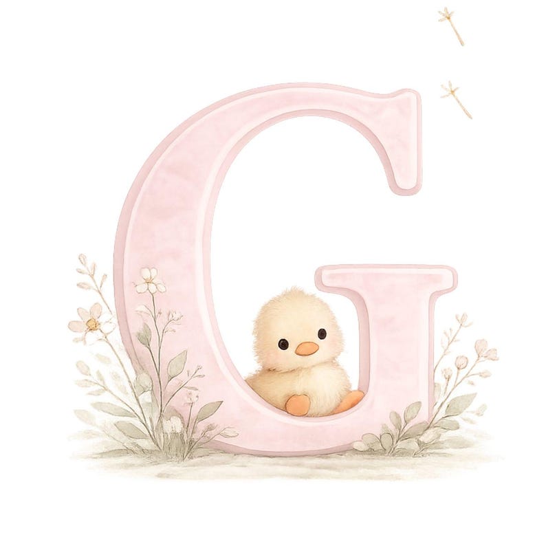 Animal Alphabet and Numbers Clipart Set – Watercolor Letters and Numbers with Cute Woodland Animals, Pastel ABC 123 Nursery Bundle image 14