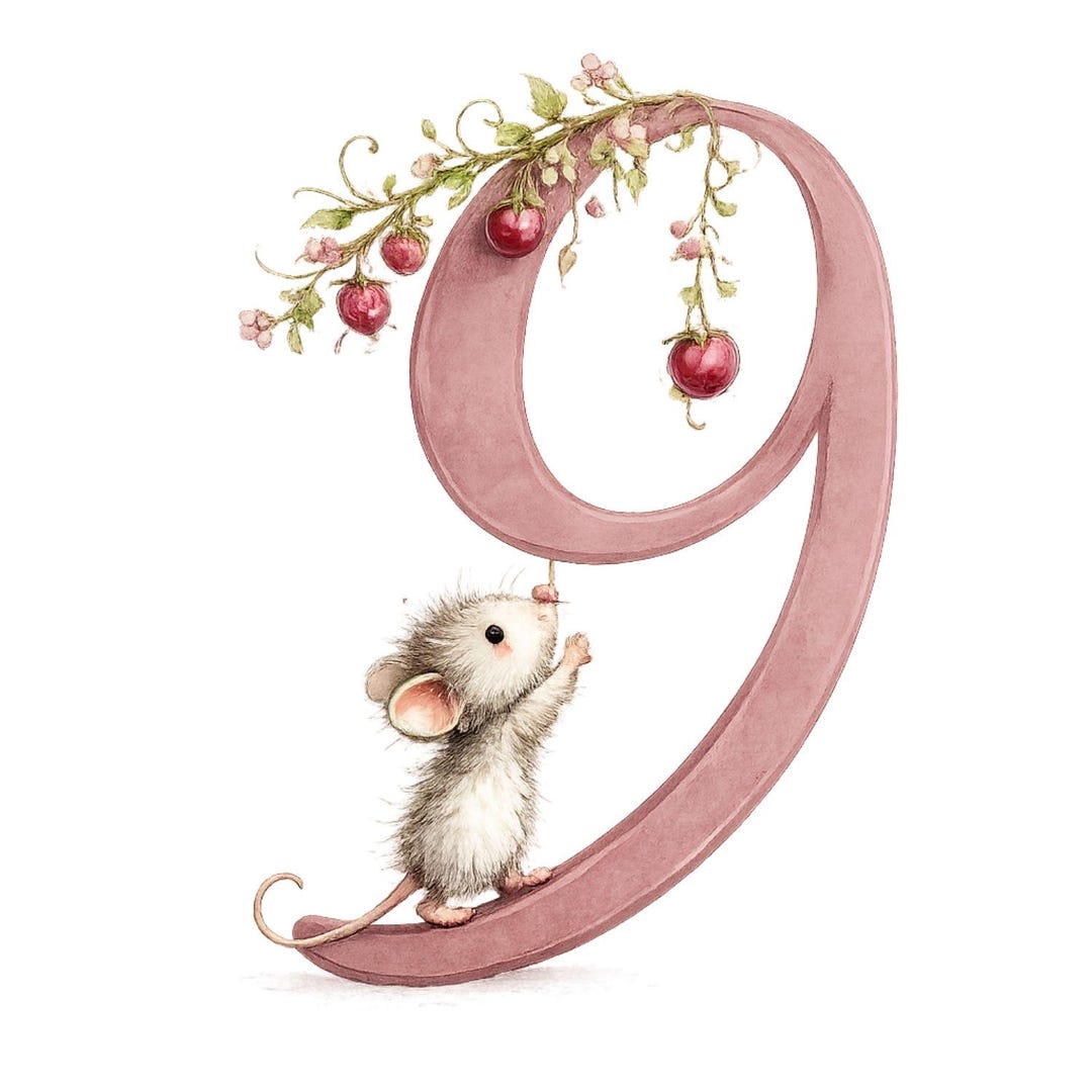 Whimsy Twee Numbers Whimsical Animal Numbers Clipart Set – Watercolor 0–9 Numbers With Cute ...