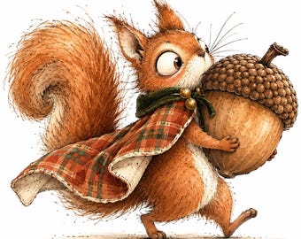 Autumn Woodland Animals Clipart Bundle: Fall Forest PNG Images, Digital Download, 17 PNG