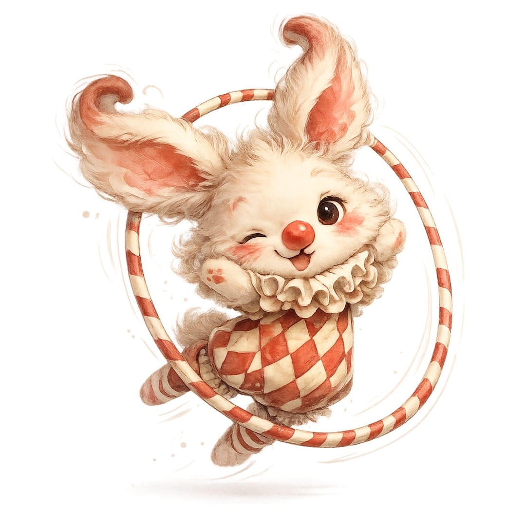 Whimsical Circus Animals Clipart, Cute Circus Birthday Animals PNG ...