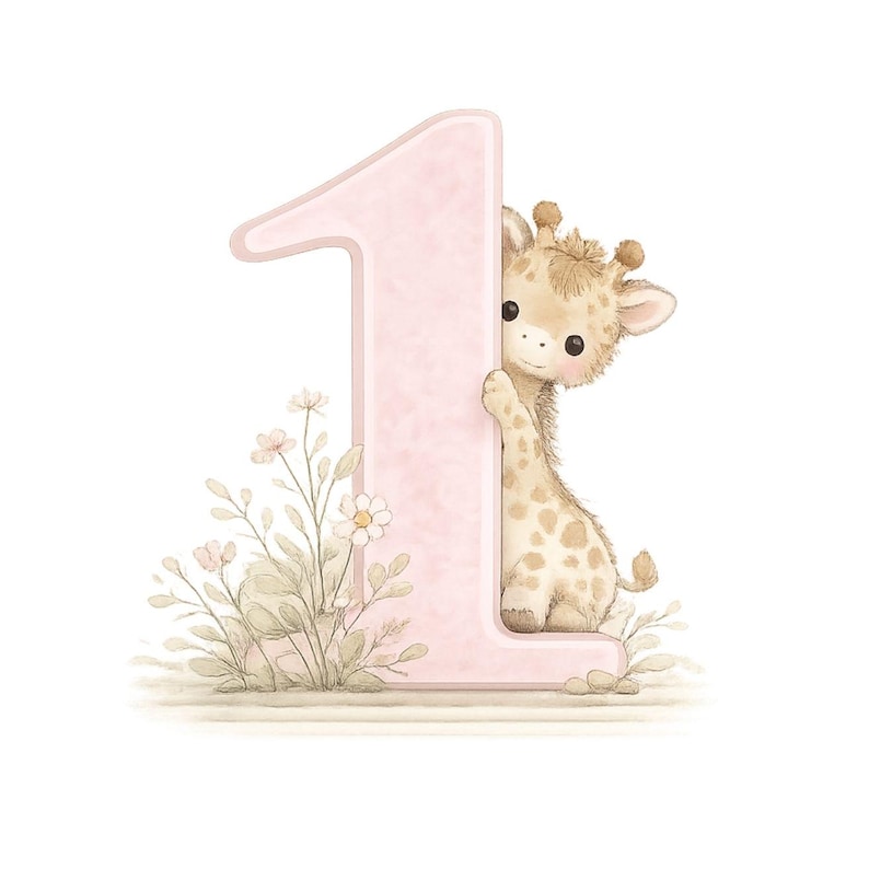 Animal Alphabet and Numbers Clipart Set – Watercolor Letters and Numbers with Cute Woodland Animals, Pastel ABC 123 Nursery Bundle image 9