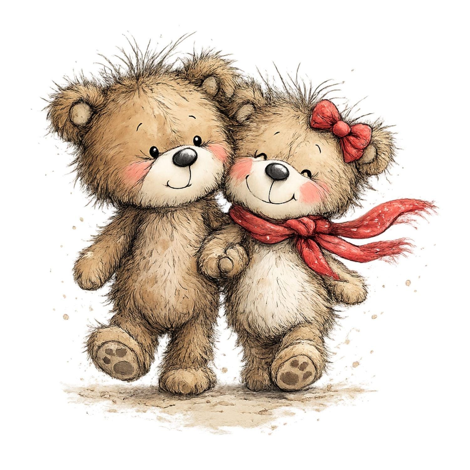 Valentine Teddy Bear Clipart Bundle, Cute Love Bears Clipart Set ...