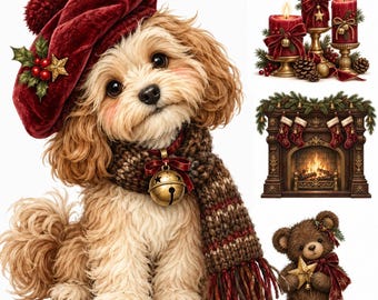 Christmas Collection: Festive Holiday Graphics, Digital Download, 12 PNG