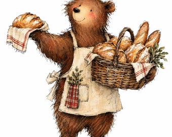 Autumn Woodland Market Day Clipart Bundle: Watercolor Forest Animals Market Illustration, 20 PNG
